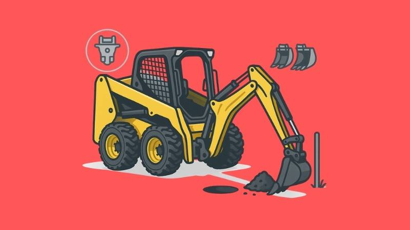 Skid Steer Backhoe Attachment for Digging