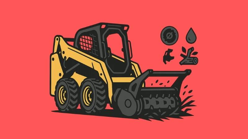 Skid Steer Forestry Mulcher for Heavy Brush