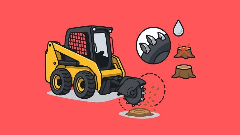 Skid Steer Stump Grinder for Tree Stump Removal